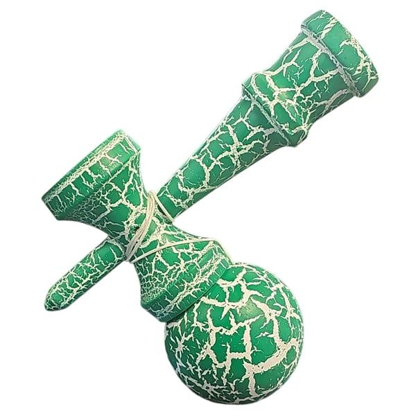Set de trei Kendama X Originala, 18 cm, verde/albastru/negru