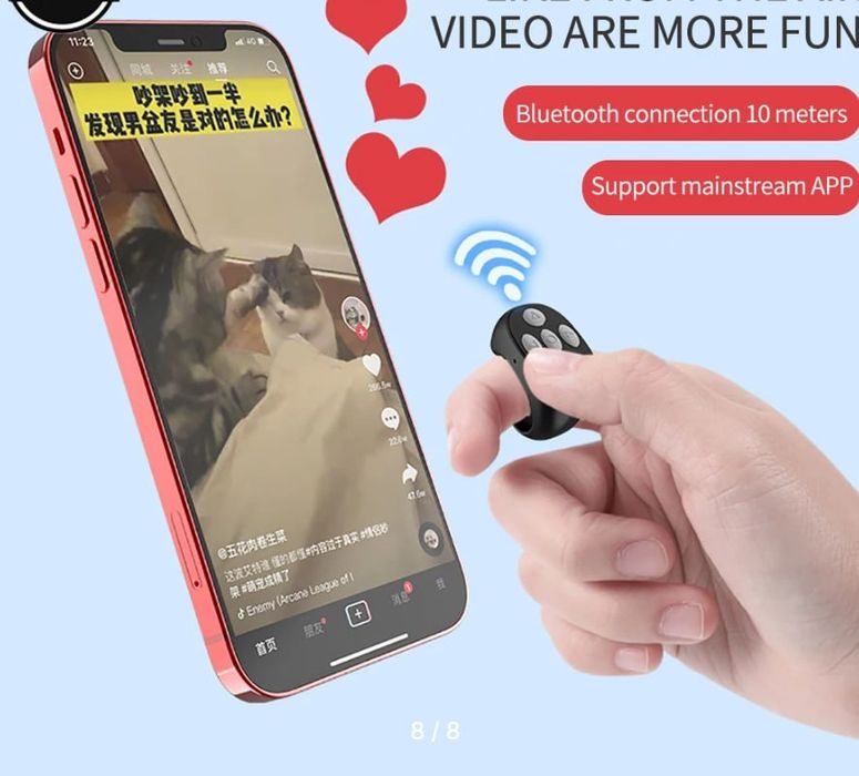 Uzuk erkak va ayol uchun smart Pult Instagram tiktok reelslar uchun