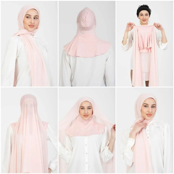 рукава топик хижаб шифон шарф с бони