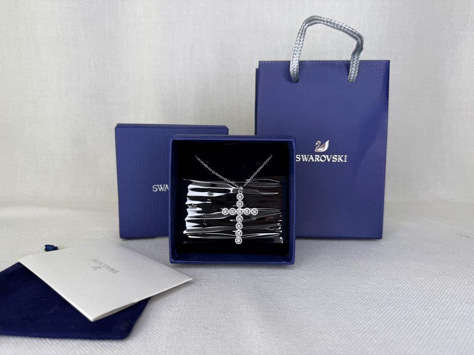Colier Swarovski Angelic cross cruce