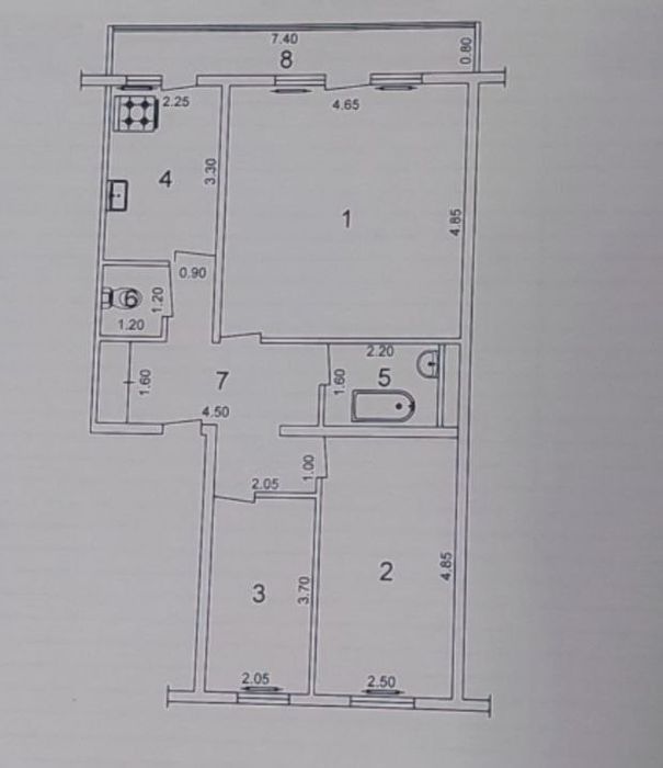 2 Продажа квартиры  ул. Паркентская  3х комнатная 72м²