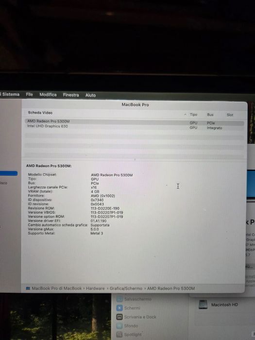 Mac Book Pro 2020 i7 16GB Ram 512GB SSD