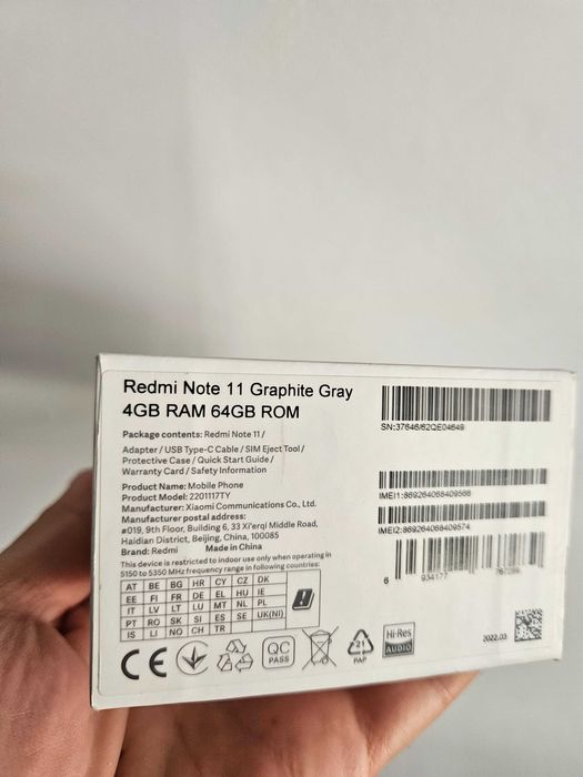 Redmi Note 11 64 gb 4 gb nou la cutie.