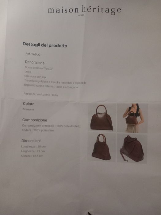 Geanta piele naturala Maison heritage