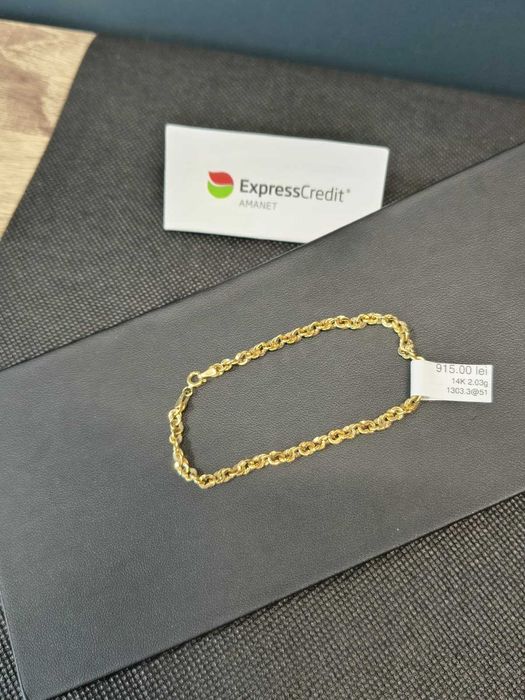 (AG51) Bratara aur 14K 2.03g b1303.3 - Garantie 2 ani!