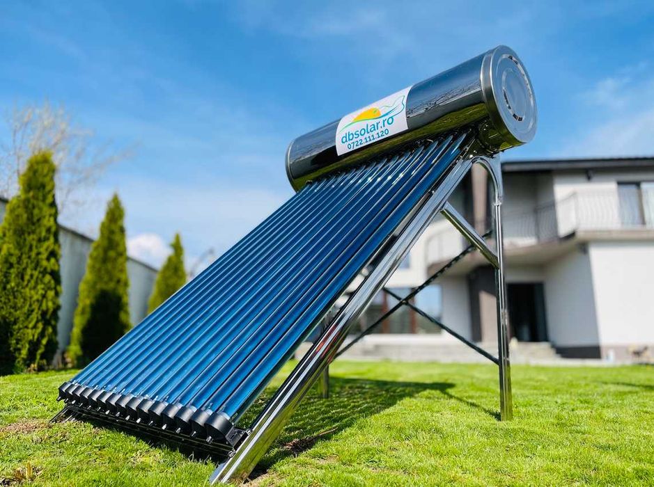 Panou Solar Presurizat HEAT PIPE 100L INOX 10 tuburi apa calda