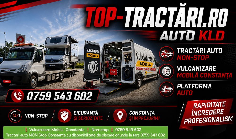 Tractari auto si vulcanizare mobila constanta Non-stop