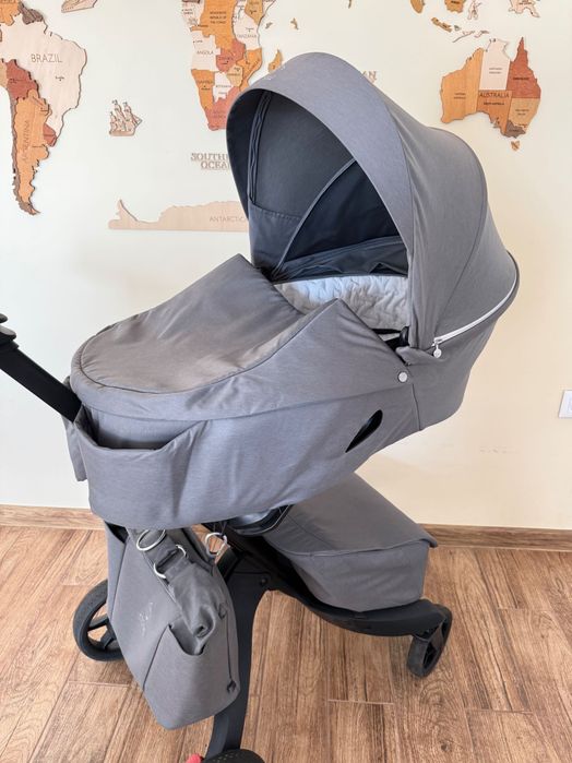 Бебешка количка Stokke Xplory  X + Carry Cot - Modern Grey