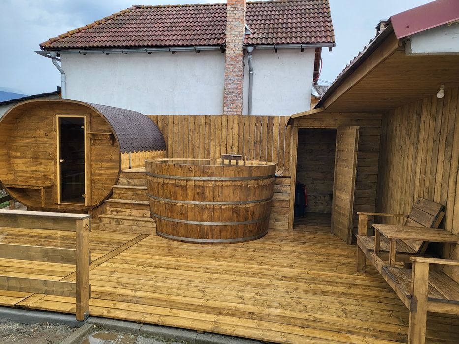 Pachet SAUNA cu CIUBAR,  DUS, JACUZZIl, mobila ,  polipropilena