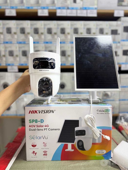 Камера Hikvision DS-2CFSP8-D/4G с солнечным панелями 8МП