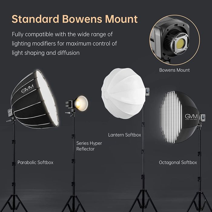GVM. Проф. Диодно осветление. Видео. Фото. Постоянно. Софтбокс.