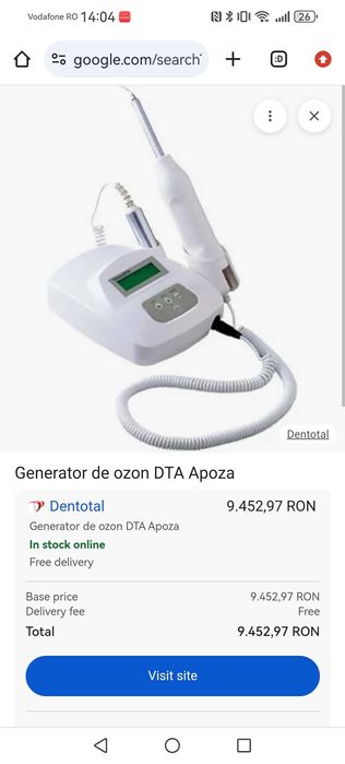 Aparat ozonoterapie stomatologie