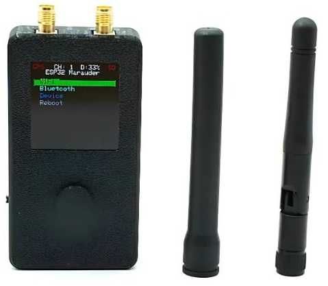 Гейминг Конзола M5Shark Predator ESP32 Marauder Wi-Fi Bluetooth Тестване Безжична Мрежова Сигурност Позициониращ Модул GPS Mapper Киберсигурност Радио