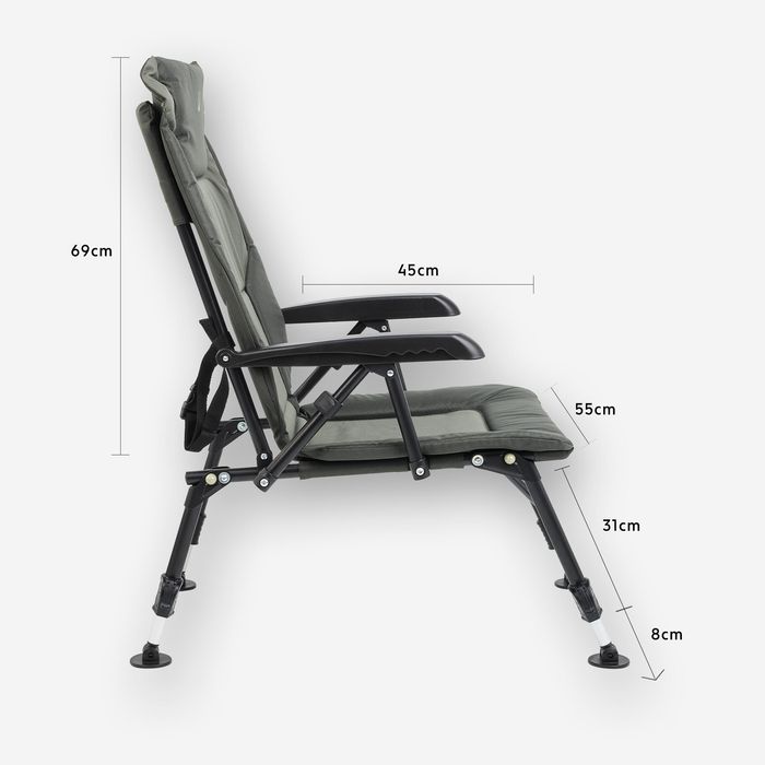 Scaun Levelchair 500 Pescuit la crap - No - produs resigilat Decathlon