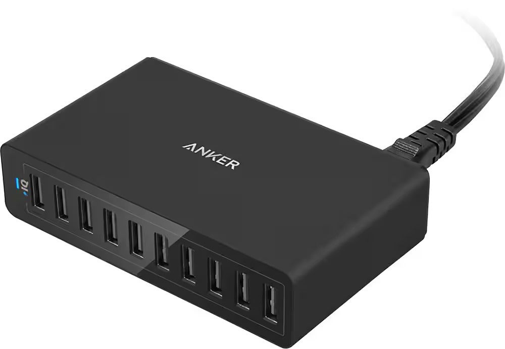 Anker PowerPort 10, 60W-USB зарядно с 10 USB-A извода
