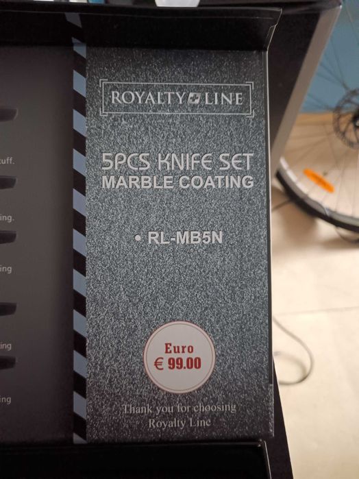 Комплект кухненски ножове Royalty Line – 5 части с мраморно покритие