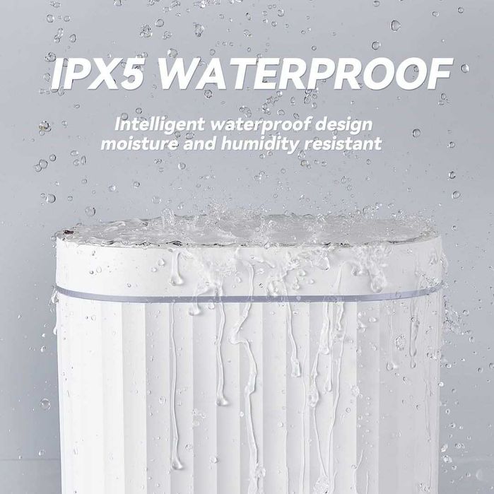 Автоматичен сензорен кош 8L смарт с капак – водоустойчив