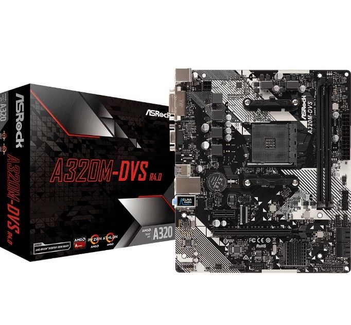 Placa de baza ASRock A320M-DVS R4.0 AM4