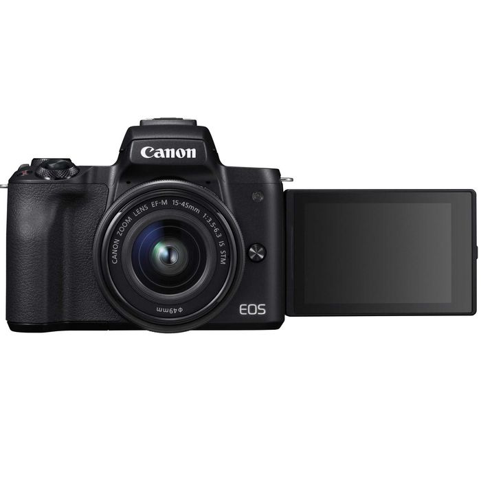 Canon EOS M50 + EF-M 15-45 .Перфектно състояние.Промо цена