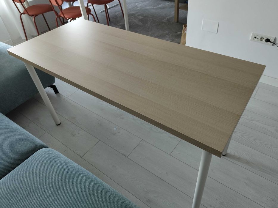 Birou LAGKAPTEN / ADILS, 140x60 cm, alb/stejar antichizat