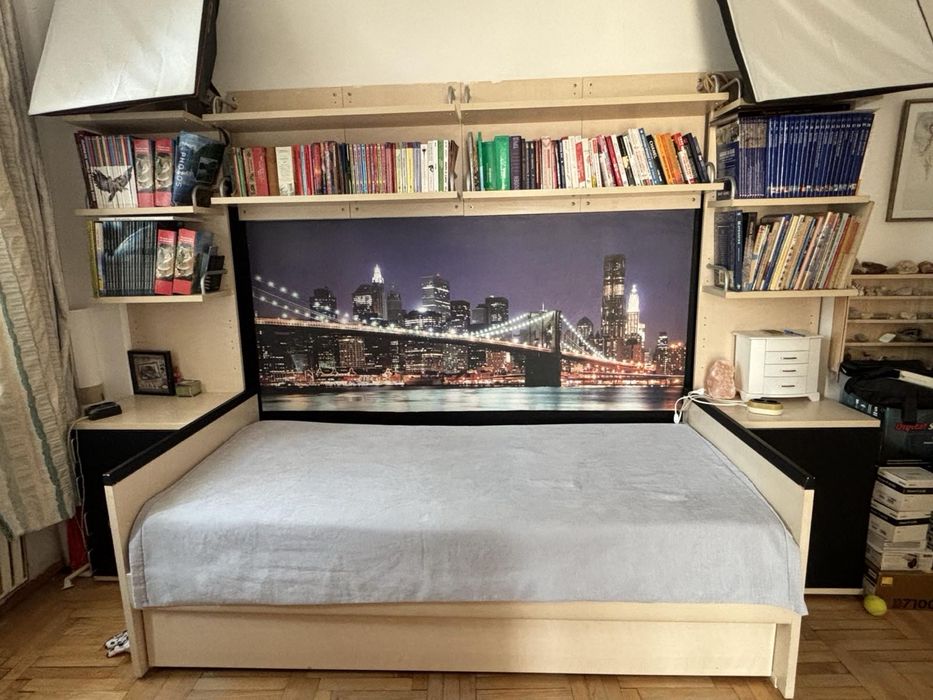 Обзавеждане на стая за ученик -2 броя, скрин 2, огледало, секции, бюро