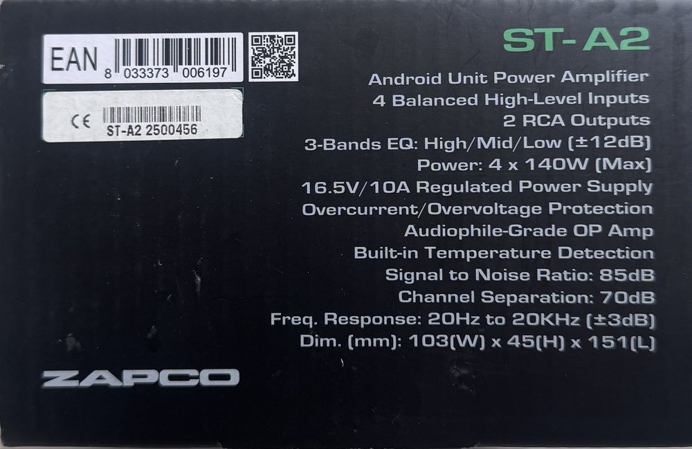 Amplificator plug&play android Zapco st-a2