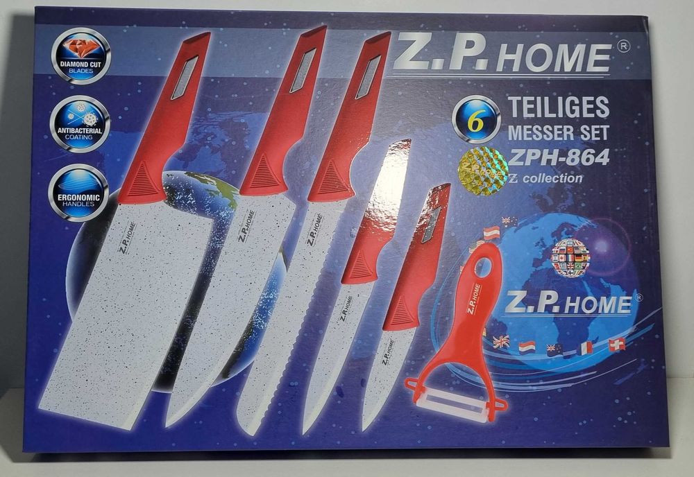 Set cutite profesionale cu invelis ceramic, nou, ideal cadou