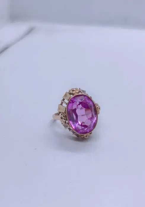 Кольцо красное золото