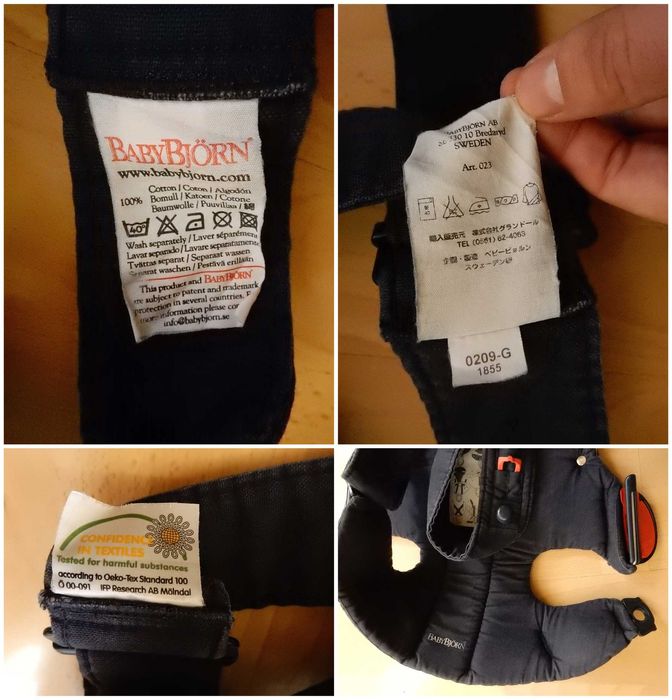 Marsupiu/port bebe BabyBjorn Made in Sweden; multiple reglaje.