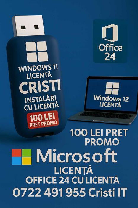 Instalări Windows 11*10 Office 2024 Imprimanta Licență  Jocuri Drivere