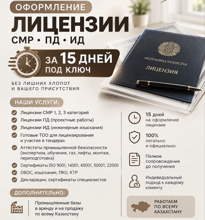 Лицензии СМР, ПД, ИД и аттестаты — под ключ