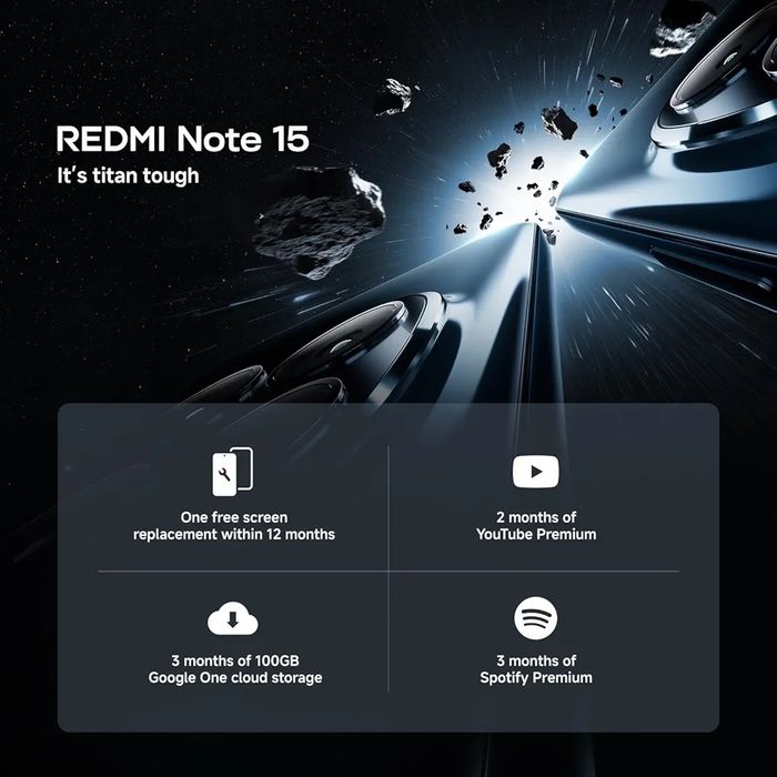 Redmi Note 15, 8GB /256GB, 108MP, Ecran AMOLED de 6,77" 120Hz, IP 64
