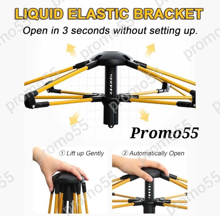 Автоматична палатка за къмпинг, палатка за 2–3 души 200х150х110см.