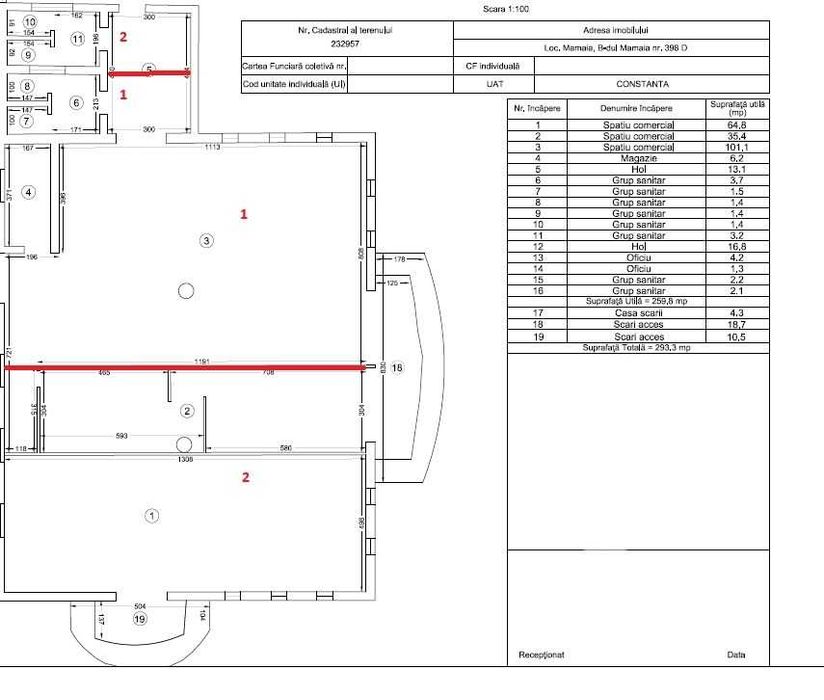 Inchiriere spatiu comercial/birouri