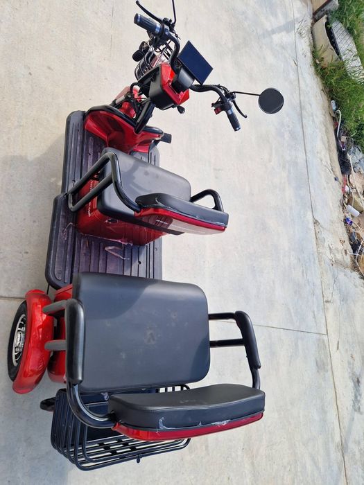 електрическа триколка с 2 седалки  на изплащане с гаранция