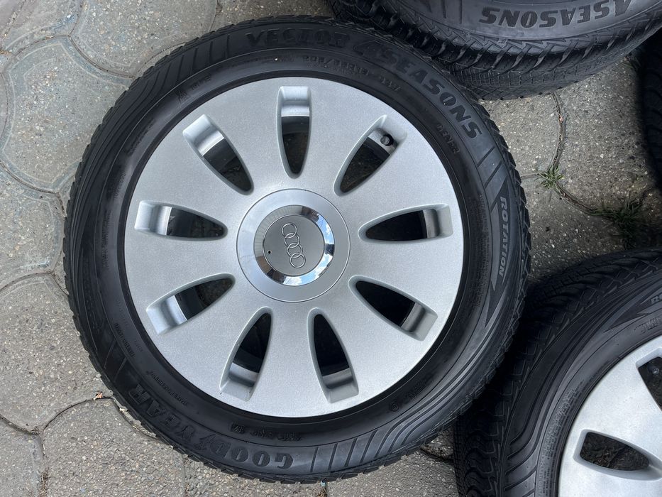 Jante aliaj 5x112mm, anvelope 205/55 R16, Audi A3, A4 B5 B6 B7, VW Seat Skoda