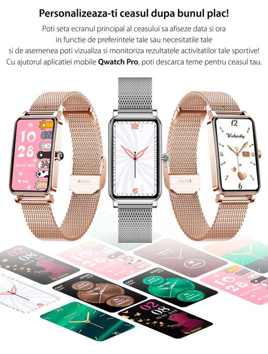 Ceas smartwatch ZX19, ecran 1,45", curea din otel nou cu garantie !