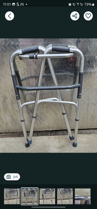 Cadru de mers metalic pliabil