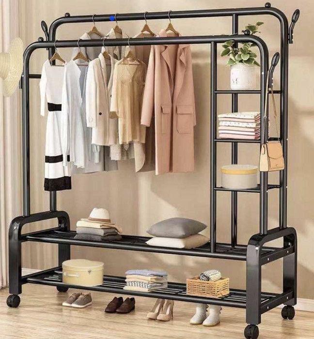 Стойка вешалка для одежды двухуровневая