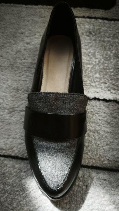 Mocasini negru-gri