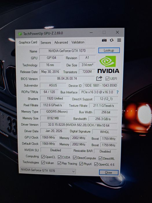 PC i5 9400f, GTX 1070 8G, 16GB DDR4
