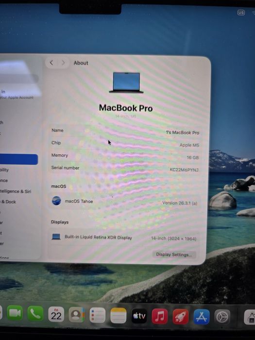 MacBook Pro m5, 16gb ram, 500 gb