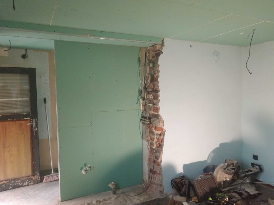 Гипскартон шпакловка боя