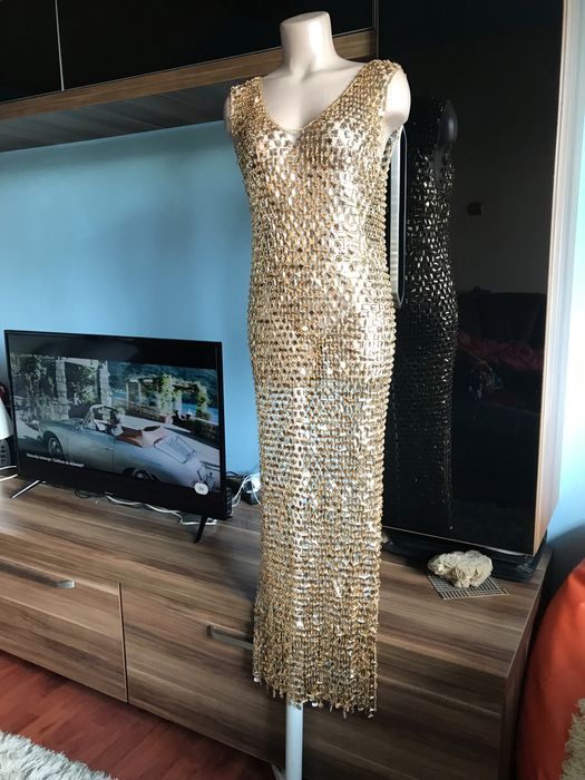 Rochie de seara aurie marimea M