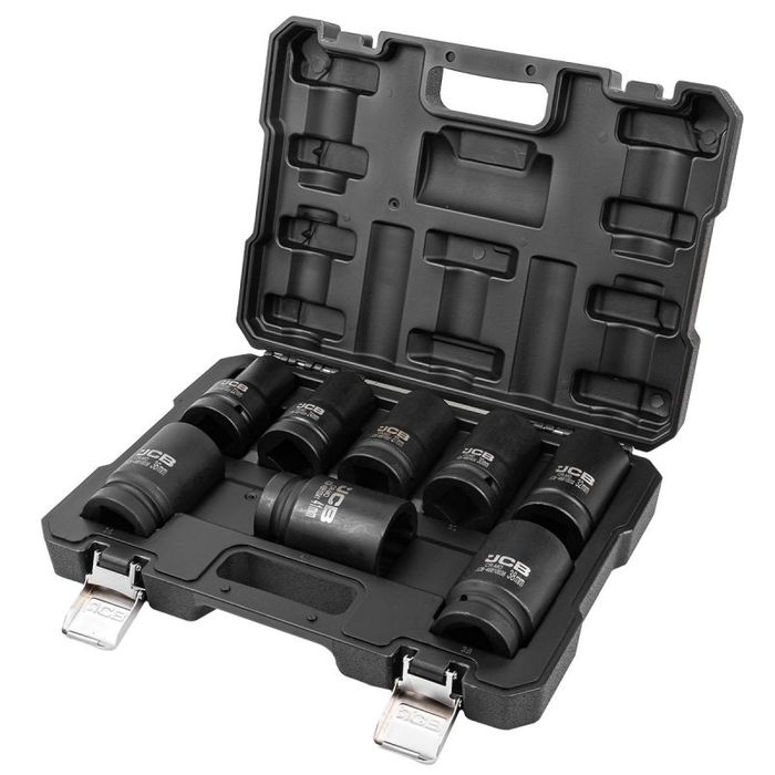 Дълбоки ударни вложки 1” цол комплект 8части JCB TOOLS