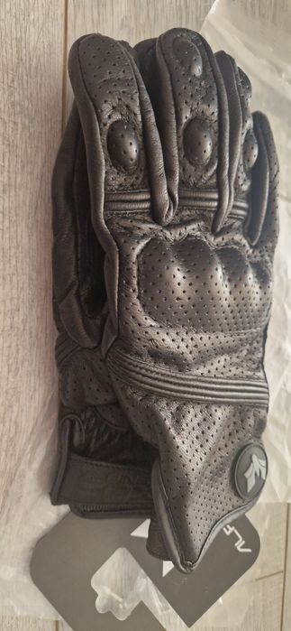 Manusi moto L, piele naturala perforata, touch screen NOI