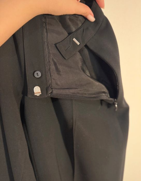 Pantaloni eleganți, de costum, pentru birou, evazați, S-M