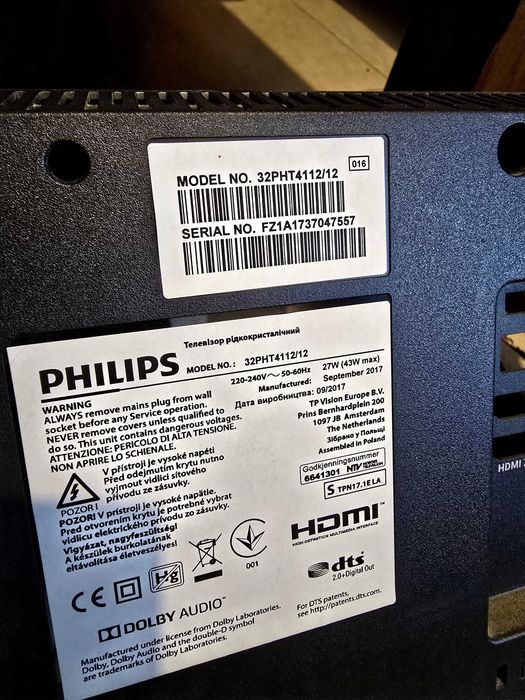 Placa de baza televizor Philips 2PHT4112/12 -  715G9040-COA-002-004Y