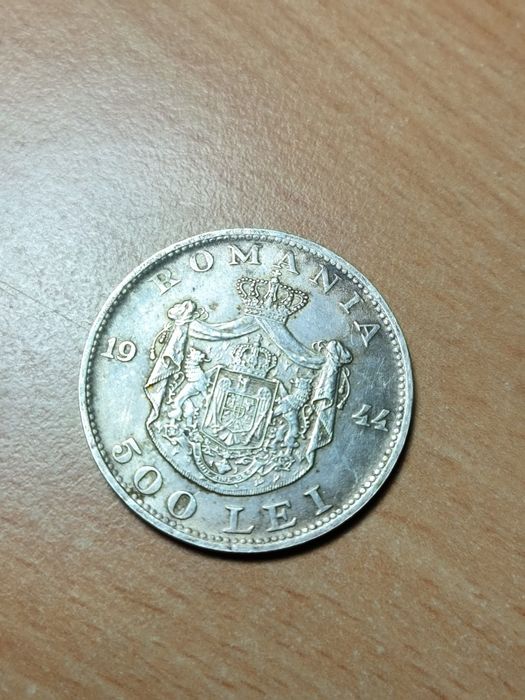 Monedă rară 500 lei an 1944 - Regele Mihai