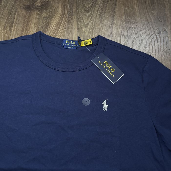 Tricou Polo Ralph Lauren Bărbați Blue Marin Insignă Albă – Nou cu Etichetă – M